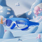 Lunettes de natation avec bouchons d’oreilles, lunettes de natation anti-buée réglables, accessoires de natation pour garçons et filles, équipement d’entraînement à la natation