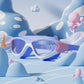 Lunettes de natation avec bouchons d’oreilles, lunettes de natation anti-buée réglables, accessoires de natation pour garçons et filles, équipement d’entraînement à la natation
