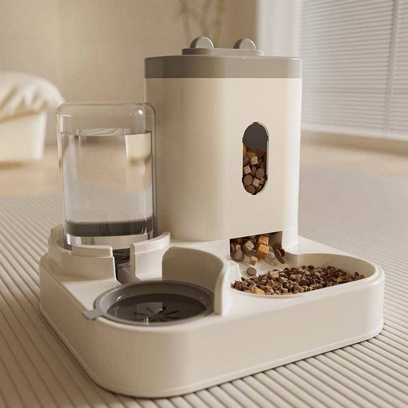 Distributeur automatique 2-en-1 de nourriture et d'eau pour animaux