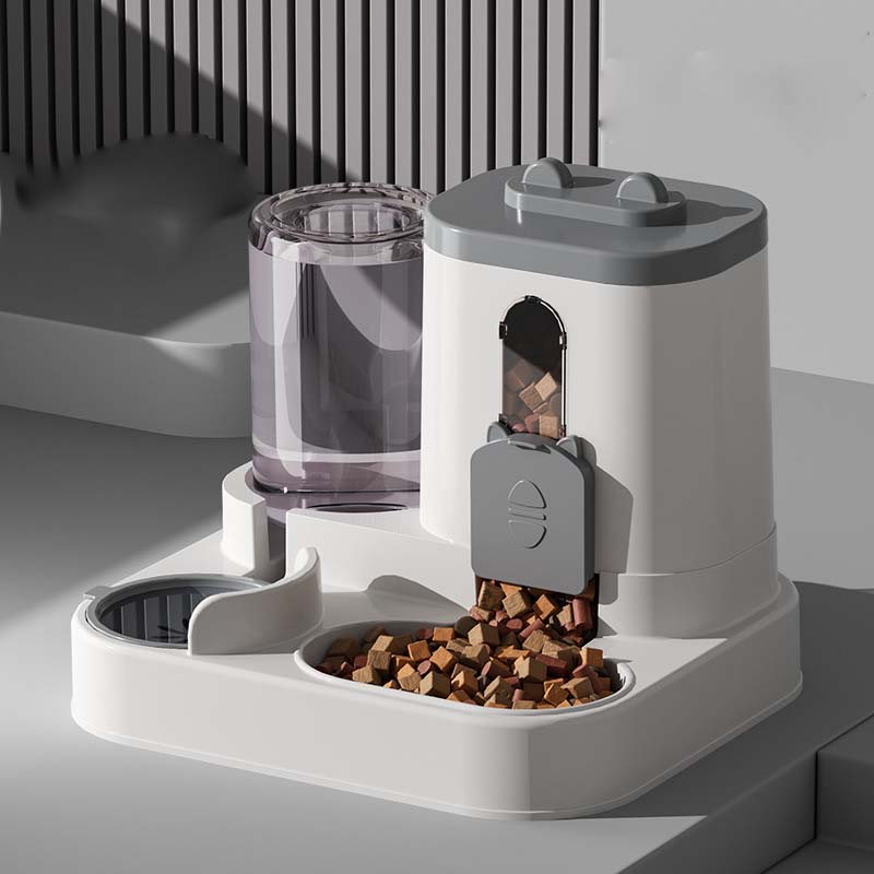 Distributeur automatique 2-en-1 de nourriture et d'eau pour animaux