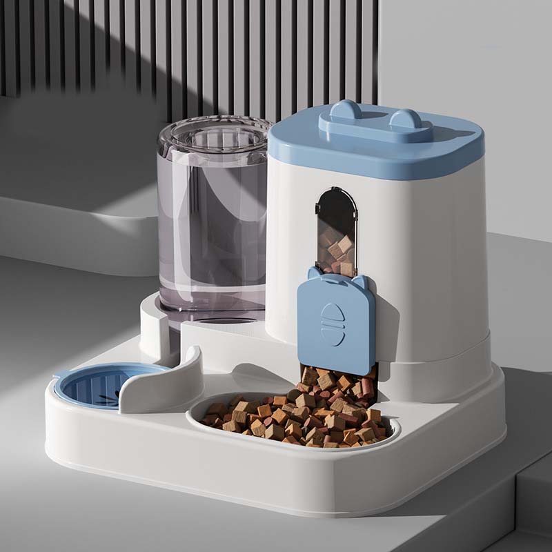 Distributeur automatique 2-en-1 de nourriture et d'eau pour animaux
