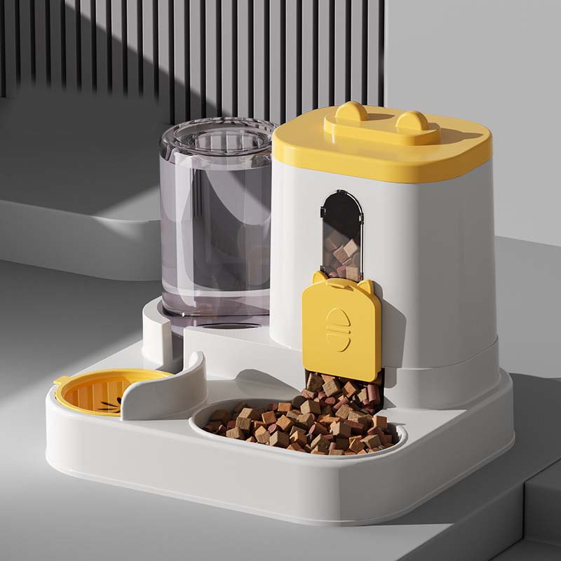 Distributeur automatique 2-en-1 de nourriture et d'eau pour animaux