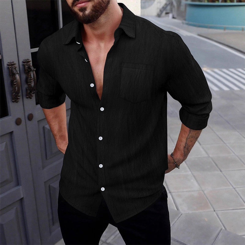 👔 PROMO LIMITÉE 50% DE RÉDUCTION ! ✨ Chemise Homme Lin – Boutonnage Classique, Respirante, Polyvalente 🍂