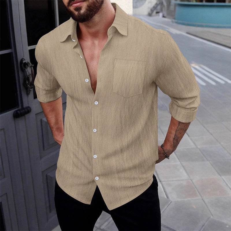 👔 PROMO LIMITÉE 50% DE RÉDUCTION ! ✨ Chemise Homme Lin – Boutonnage Classique, Respirante, Polyvalente 🍂