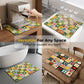 Tapis de cuisine à séchage rapide en diatomite, motif floral