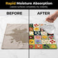 Tapis de cuisine à séchage rapide en diatomite, motif floral