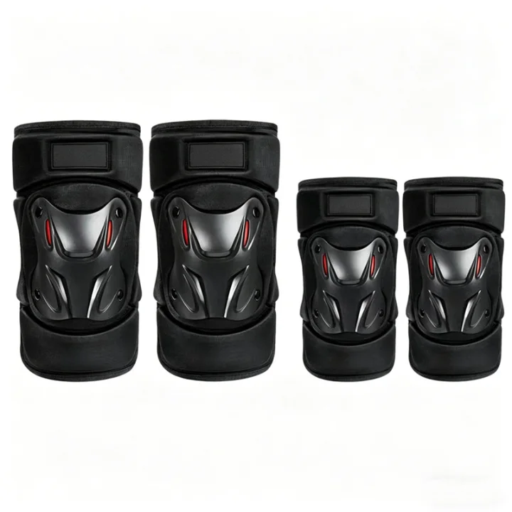 🛡️ PROMO LIMITÉE 51% DE RÉDUCTION ! ✨ Lot Protège-Genoux & Coudes Moto – Coque Rigide, Rembourrage HD, Réglable 🏍️