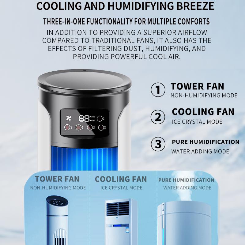 2026 Nouveau climatiseur à évaporation – Ventilateur de table USB compact, refroidisseur personnel avec réservoir de 300 ml, vitesses réglables, minuterie, silencieux, design portable pour la table de chevet