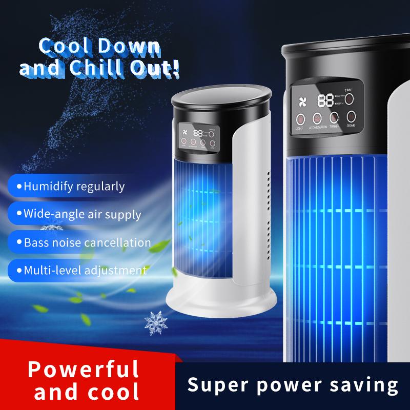 2026 Nouveau climatiseur à évaporation – Ventilateur de table USB compact, refroidisseur personnel avec réservoir de 300 ml, vitesses réglables, minuterie, silencieux, design portable pour la table de chevet