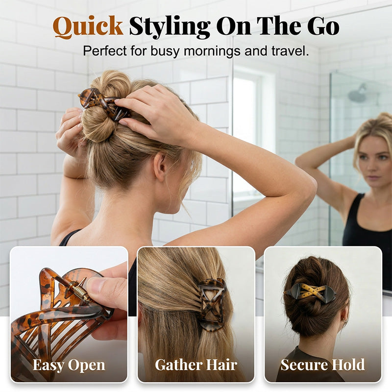 Pince à cheveux en forme de huit pour femmes