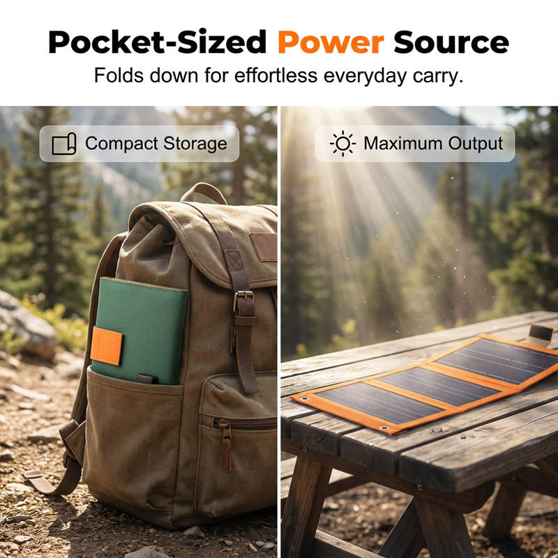 Panneau solaire portable avec chargement USB