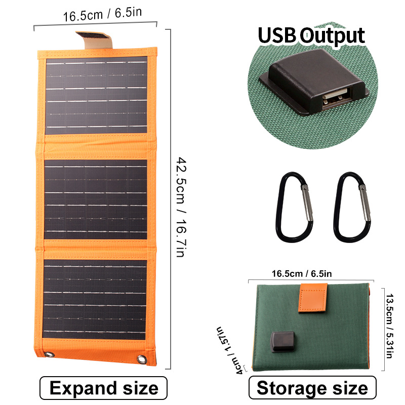 Panneau solaire portable avec chargement USB