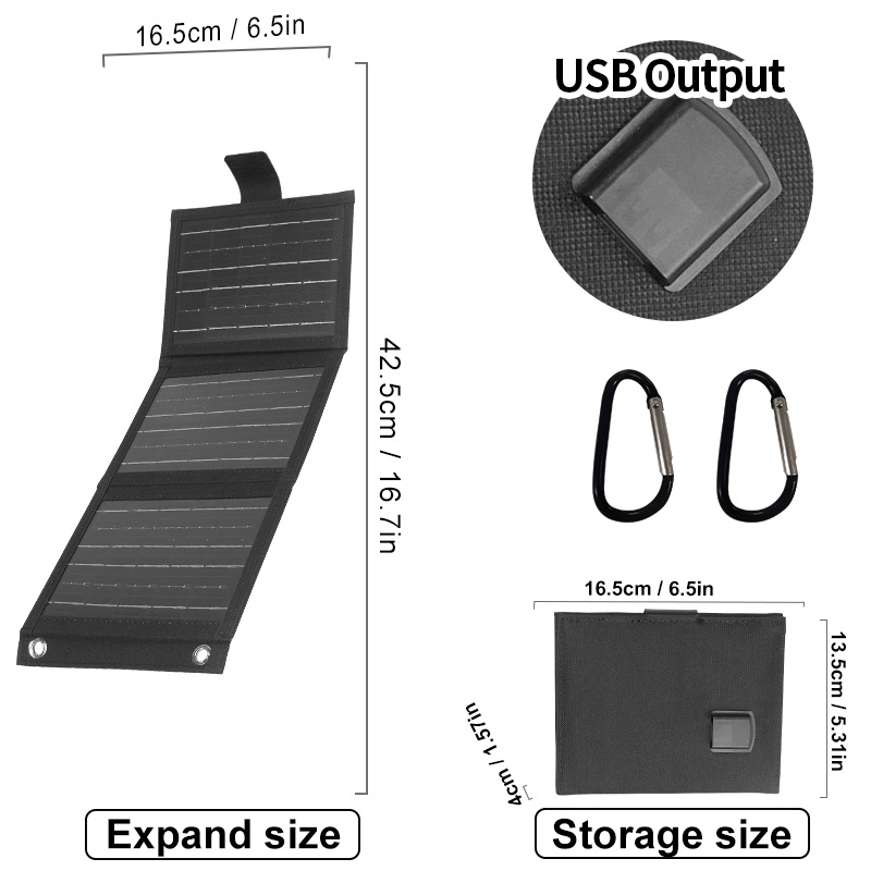 Panneau solaire portable avec chargement USB