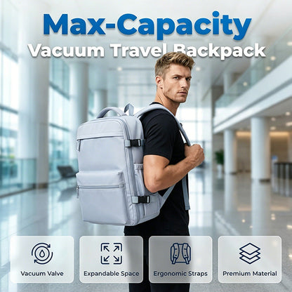 Sac à dos de voyage d'affaires compressible sous vide