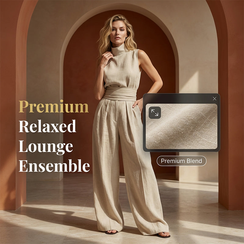 💥 NOUVEAUTÉ : -50 % 🔥 Ensemble 2 pièces pour femme (haut et pantalon à jambes larges) – moderne, élégant et fluide ✨