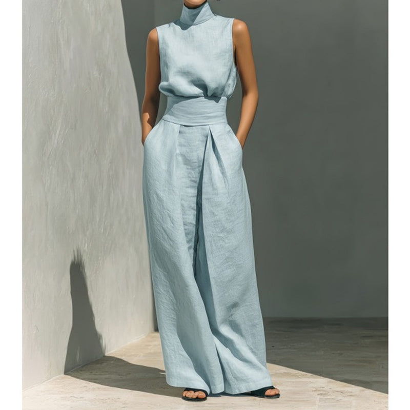 💥 NOUVEAUTÉ : -50 % 🔥 Ensemble 2 pièces pour femme (haut et pantalon à jambes larges) – moderne, élégant et fluide ✨