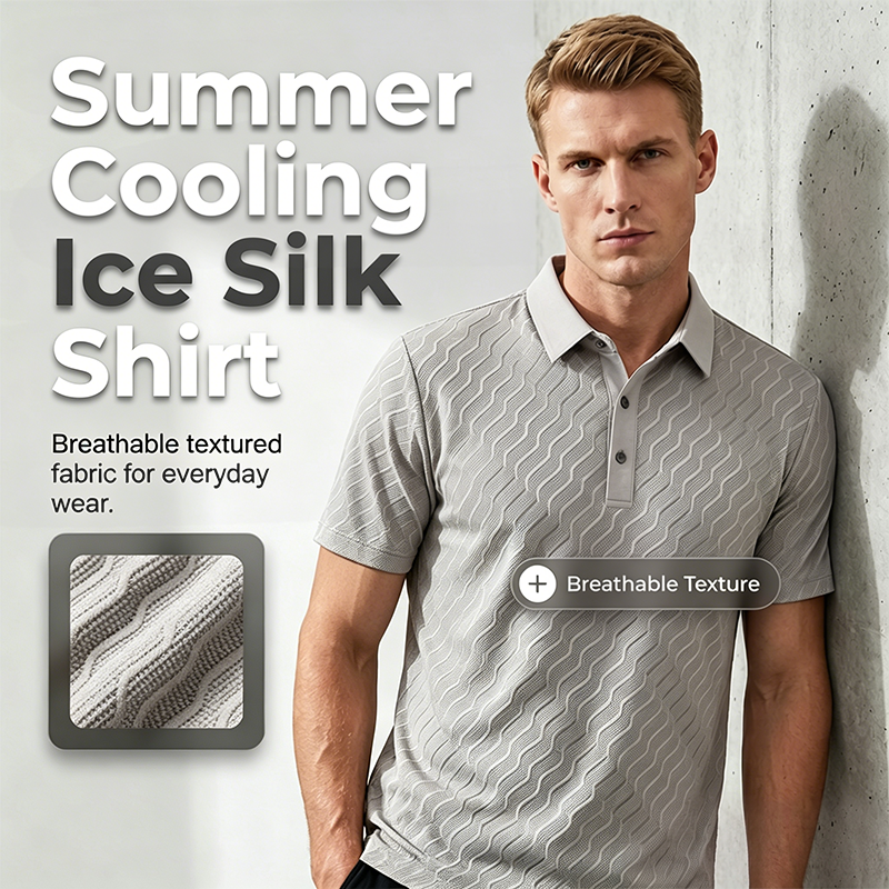 Chemise texturée rafraîchissante pour homme