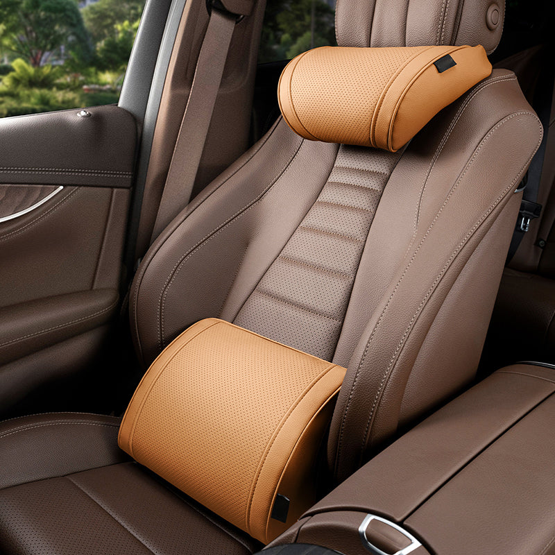 🚗Ensemble d'appuie-tête et de soutien lombaire ergonomiques pour sièges de voiture