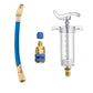 🔧 PROMO -50%❄️Injecteur Colorant & Huile Climatisation Auto – Laiton Premium Haute Résistance, Tuyau 2500 PSI, Raccord Rapide R134a, Corps Transparent Gradué · 230g ✨
