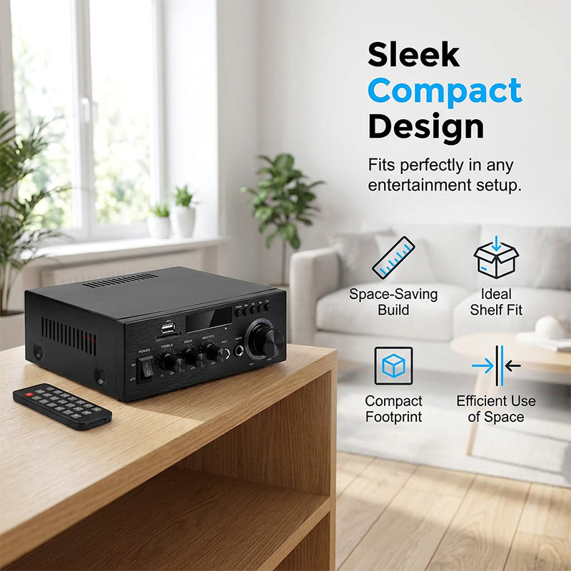 📢📢50 % DE RÉDUCTION !! ⏰ Amplificateur numérique pour karaoké – Bluetooth, USB & AUX – Parfait pour micro, guitare ou enceinte – compact & facile à transporter 🎸✨