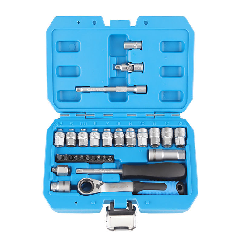 🔧 50% DE RÉDUCTION ! 🛠️ Kit Clé à Cliquet 29 Pièces – Acier Chrome-Vanadium – Douilles & Embouts for Bricolage & Auto