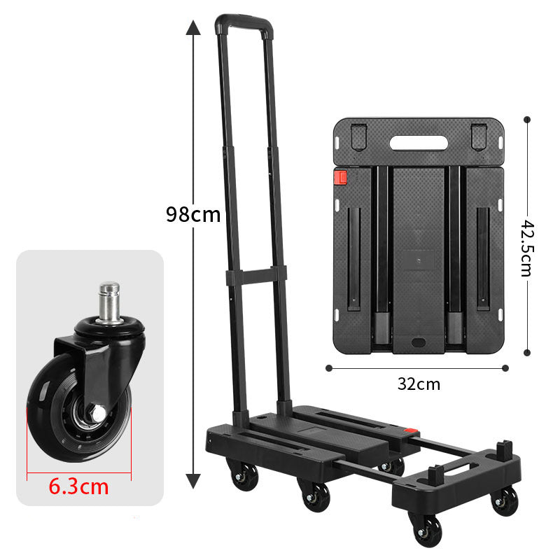 Chariot à main pliable et silencieux