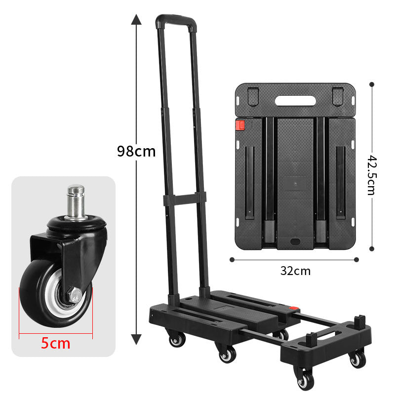 Chariot à main pliable et silencieux