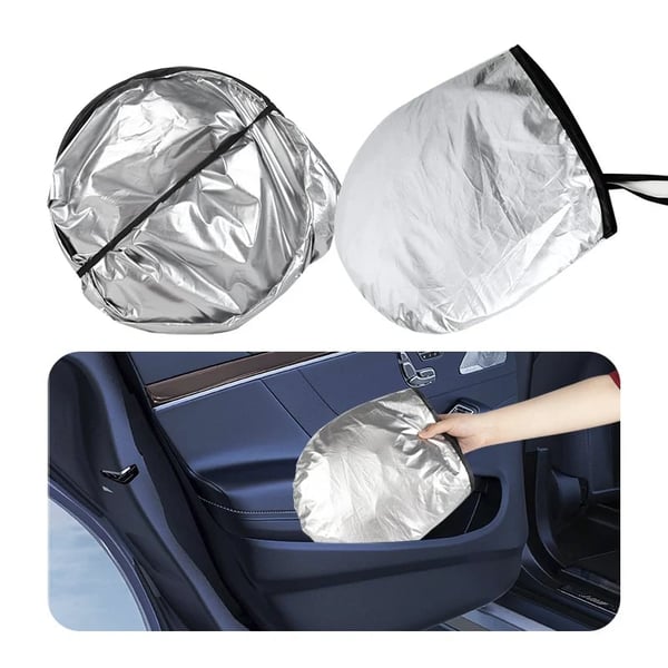 🔥🚗 PROMO FLASH 50% ! Pare-Soleil Pare-Brise Repliable – Protection UV, Inclus Housse Volant & Poche, 2 Tailles, Idéal Toutes Voitures ✅