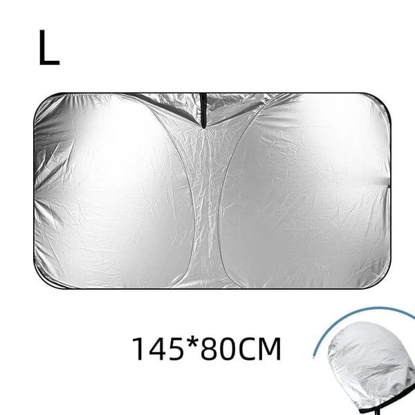 🔥🚗 PROMO FLASH 50% ! Pare-Soleil Pare-Brise Repliable – Protection UV, Inclus Housse Volant & Poche, 2 Tailles, Idéal Toutes Voitures ✅
