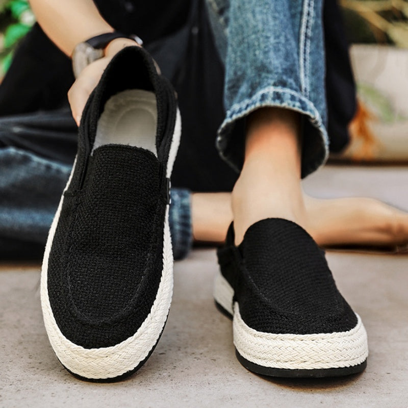 Chaussures slip-on décontractées en toile pour homme