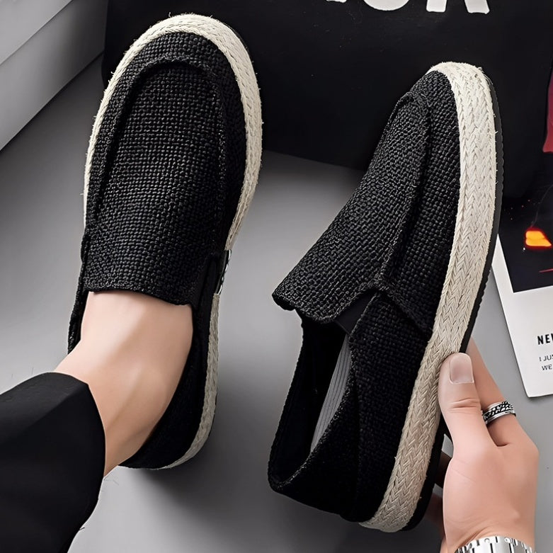 Chaussures slip-on décontractées en toile pour homme