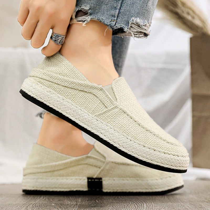 Chaussures slip-on décontractées en toile pour homme