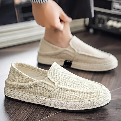 Chaussures slip-on décontractées en toile pour homme