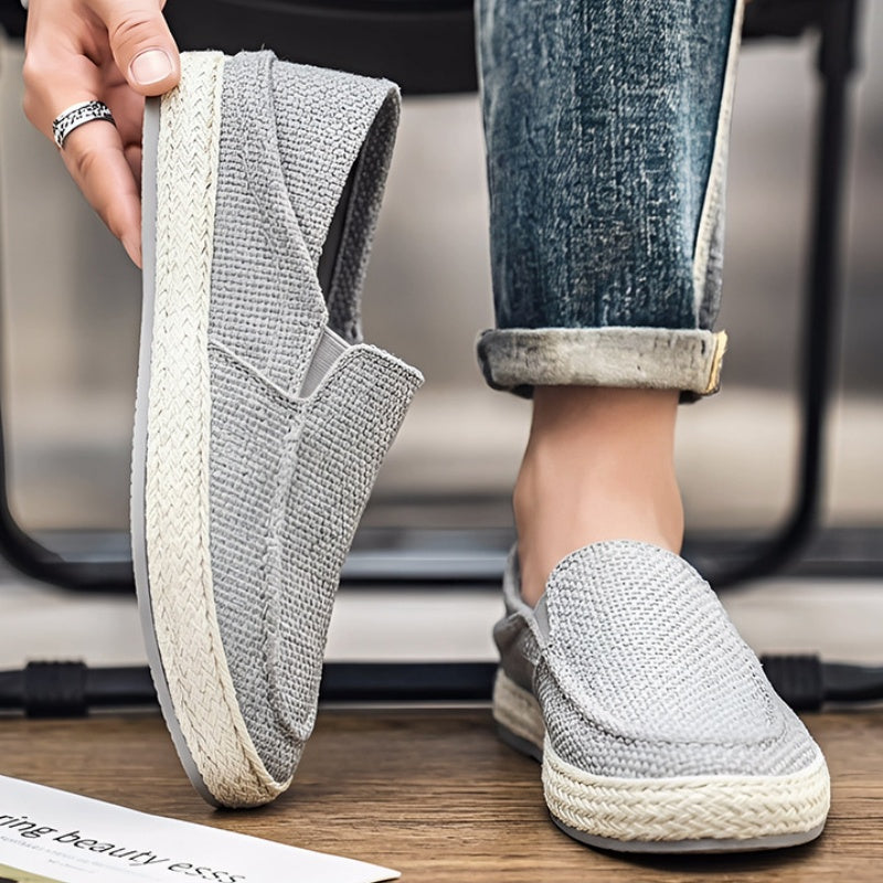 Chaussures slip-on décontractées en toile pour homme
