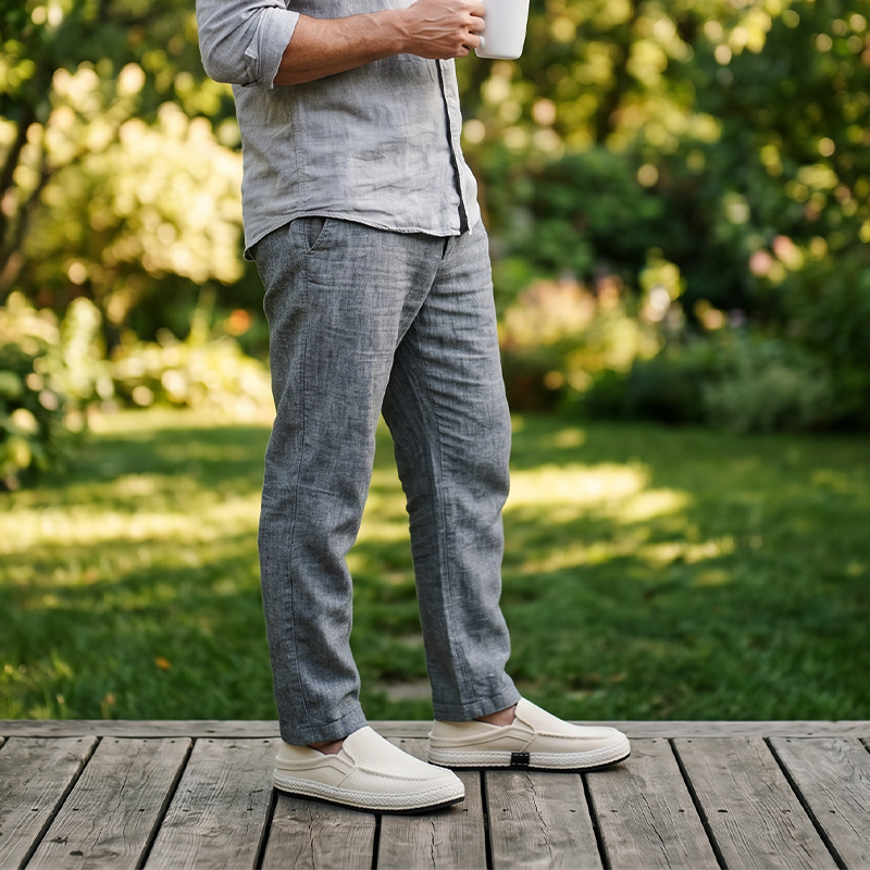 Chaussures slip-on décontractées en toile pour homme