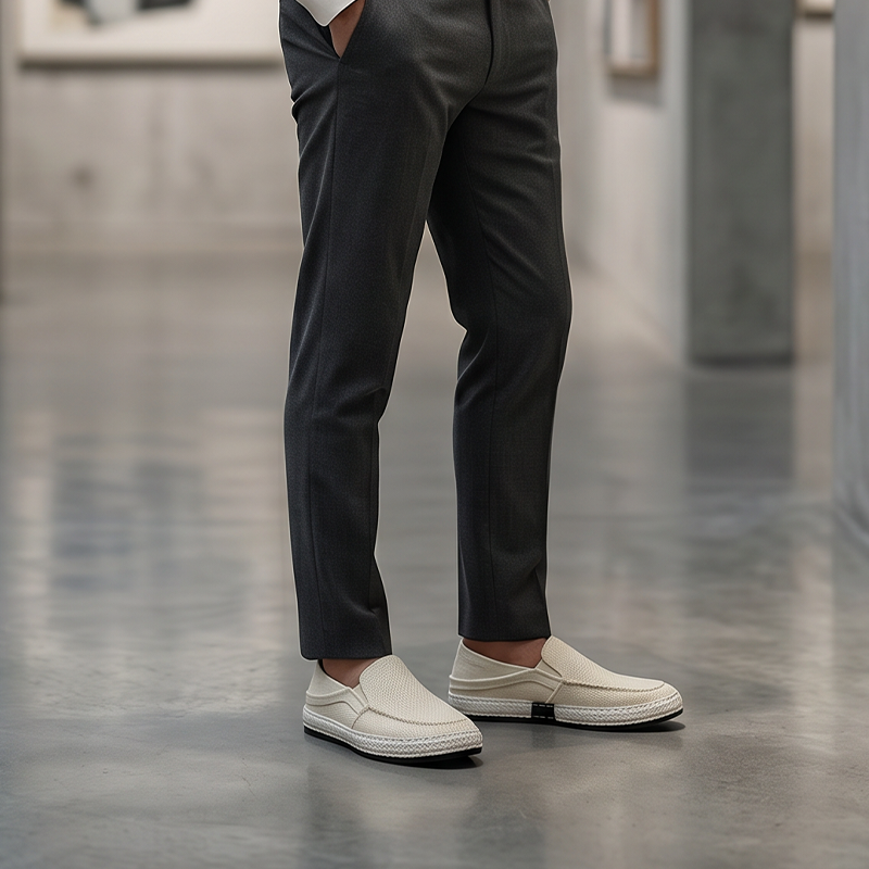 Chaussures slip-on décontractées en toile pour homme