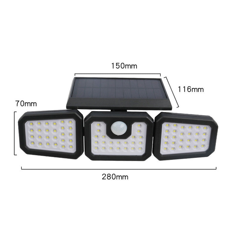 💡 PROMO LIMITÉE -50% ! ☀️ Applique Murale Solaire à 3 Têtes avec Capteur – 2400mAh, LED Haute Luminosité, Angle Réglable, Étanche, Idéale Jardin & Garage 🏠