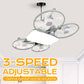 Lampe ventilateur modèle drone E27 à 3 vitesses avec télécommande