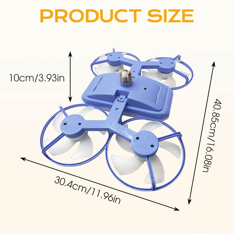 Lampe ventilateur modèle drone E27 à 3 vitesses avec télécommande