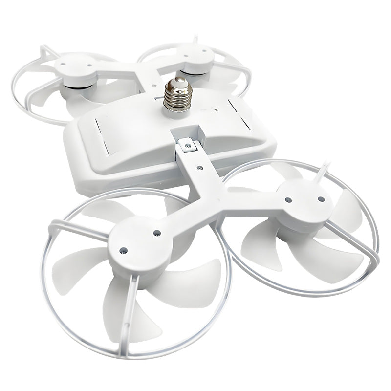 Lampe ventilateur modèle drone E27 à 3 vitesses avec télécommande
