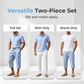 Ensemble d'été en lin pour homme : chemise ample et short cargo, ensemble deux pièces
