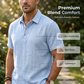 Ensemble d'été en lin pour homme : chemise ample et short cargo, ensemble deux pièces