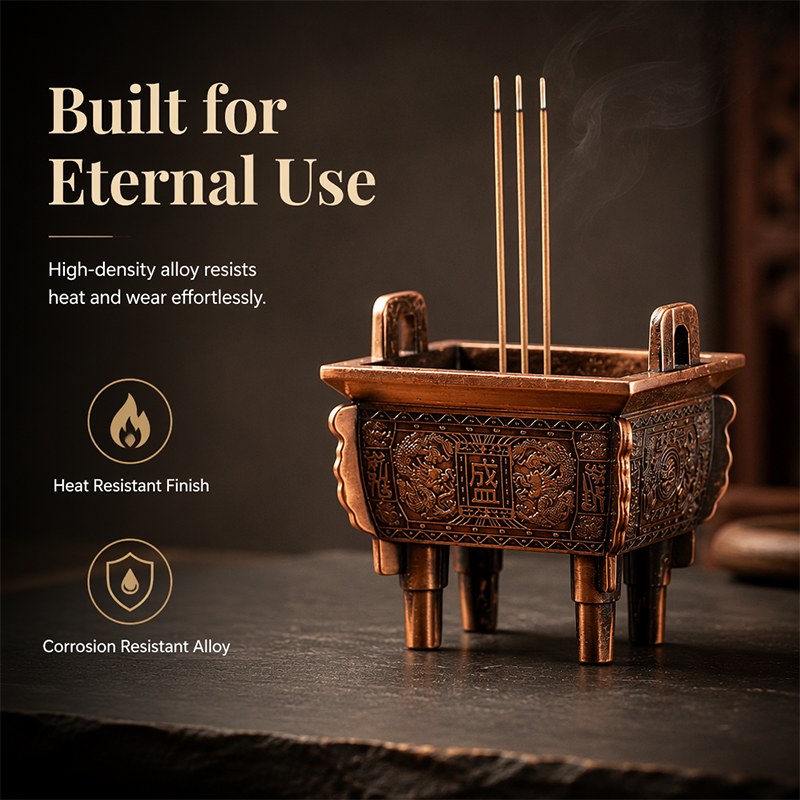 Brûle-Encens Ding à Quatre Pieds en Métal