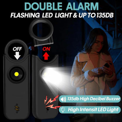 Alarme de Défense Personnelle 135 dB avec Lumière Stroboscopique LED