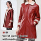 Manteau mi-long en fourrure avec col à revers en polaire