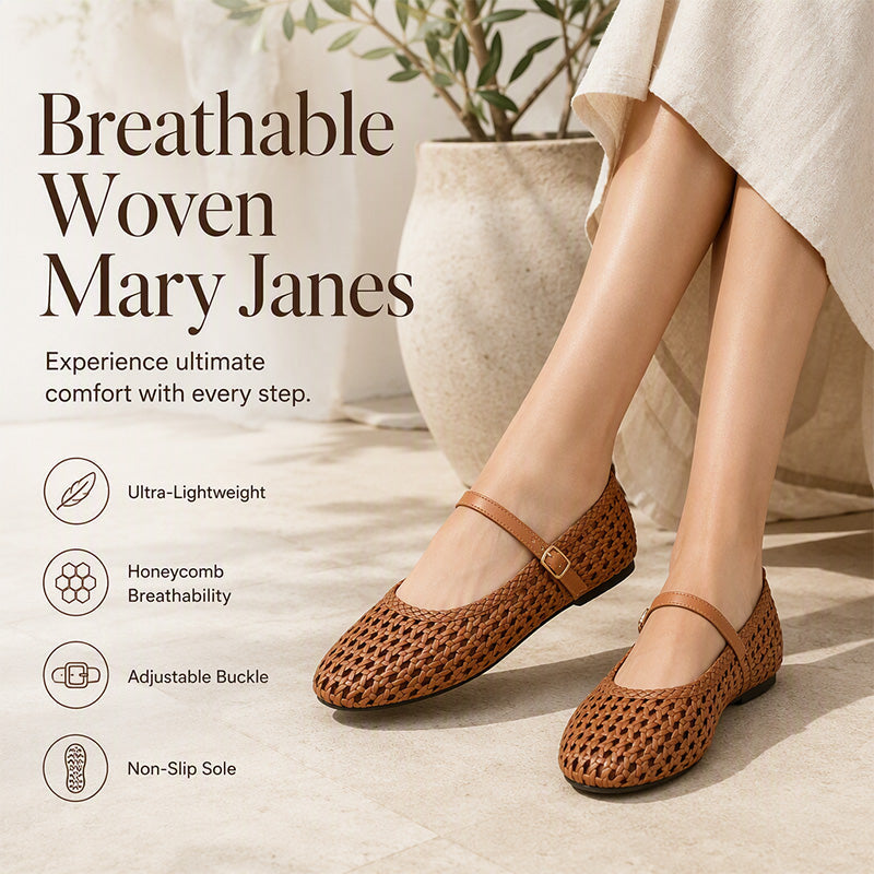 ☁️👡 Chaussures Mary Jane en maille – Semelle ultra-souple et silencieuse, se plient dans un sac, l’indispensable des journées shopping et des escapades de week-end, sans talon mais avec style 🛍️🚗