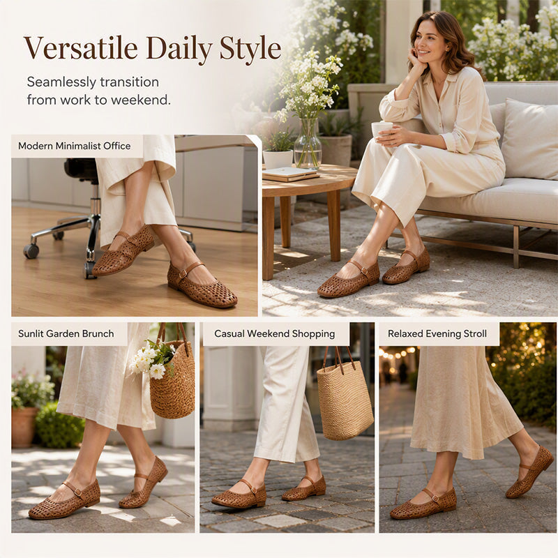 ☁️👡 Chaussures Mary Jane en maille – Semelle ultra-souple et silencieuse, se plient dans un sac, l’indispensable des journées shopping et des escapades de week-end, sans talon mais avec style 🛍️🚗