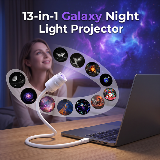 🌌 -50 % MAINTENANT ! 💫 Lampe Projecteur Ciel Étoilé USB – 13 Films Interchangeables & Col Flexible – Parfait pour la Chambre ✨