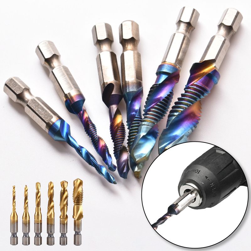 Jeu de 6 Tarauds Spiraux Composites Multifonctions