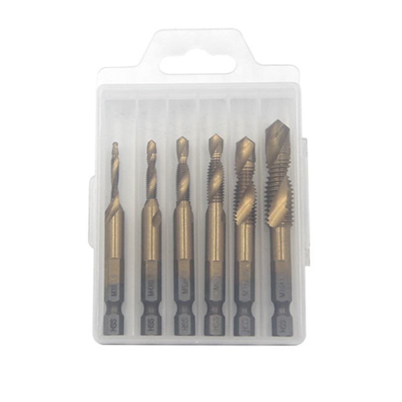 Jeu de 6 Tarauds Spiraux Composites Multifonctions